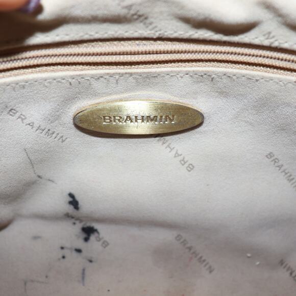 Brahmin Orange Croc Embossed Leather Shoulder Bag Gold Chain Strap - Picture 7 of 7